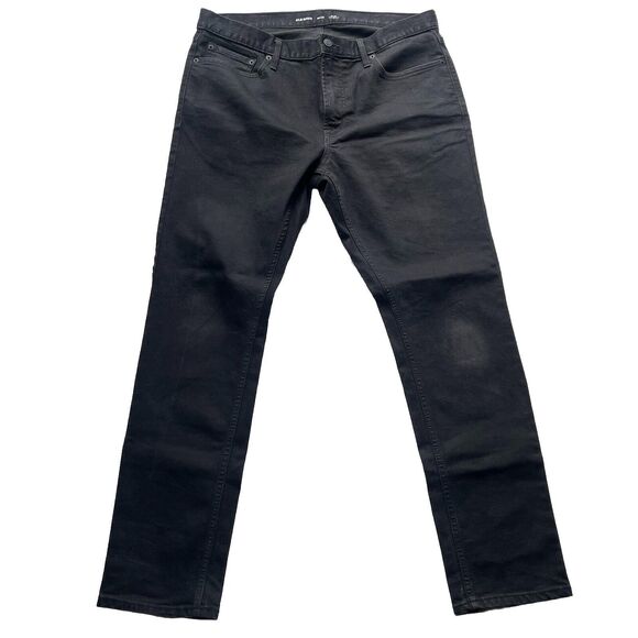 Old Navy Slim Fit Built-In Flex Jeans Mens 36x32 Black Stretchy Lightweight Jean - Picture 1 of 8